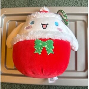 Squishmallows Cinnamoroll Hello Kitty and Friends Holiday‎ Santa Plush Toy